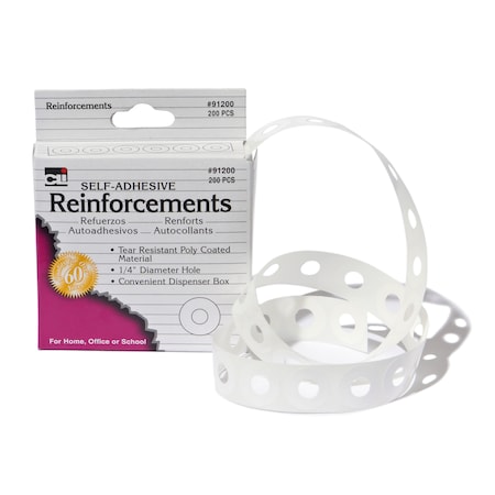Charles Leonard Self-Adhesive Hole Reinforcements, PK4800 91200